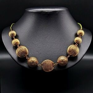1960’s Elegant vintage Gold Beaded Necklace